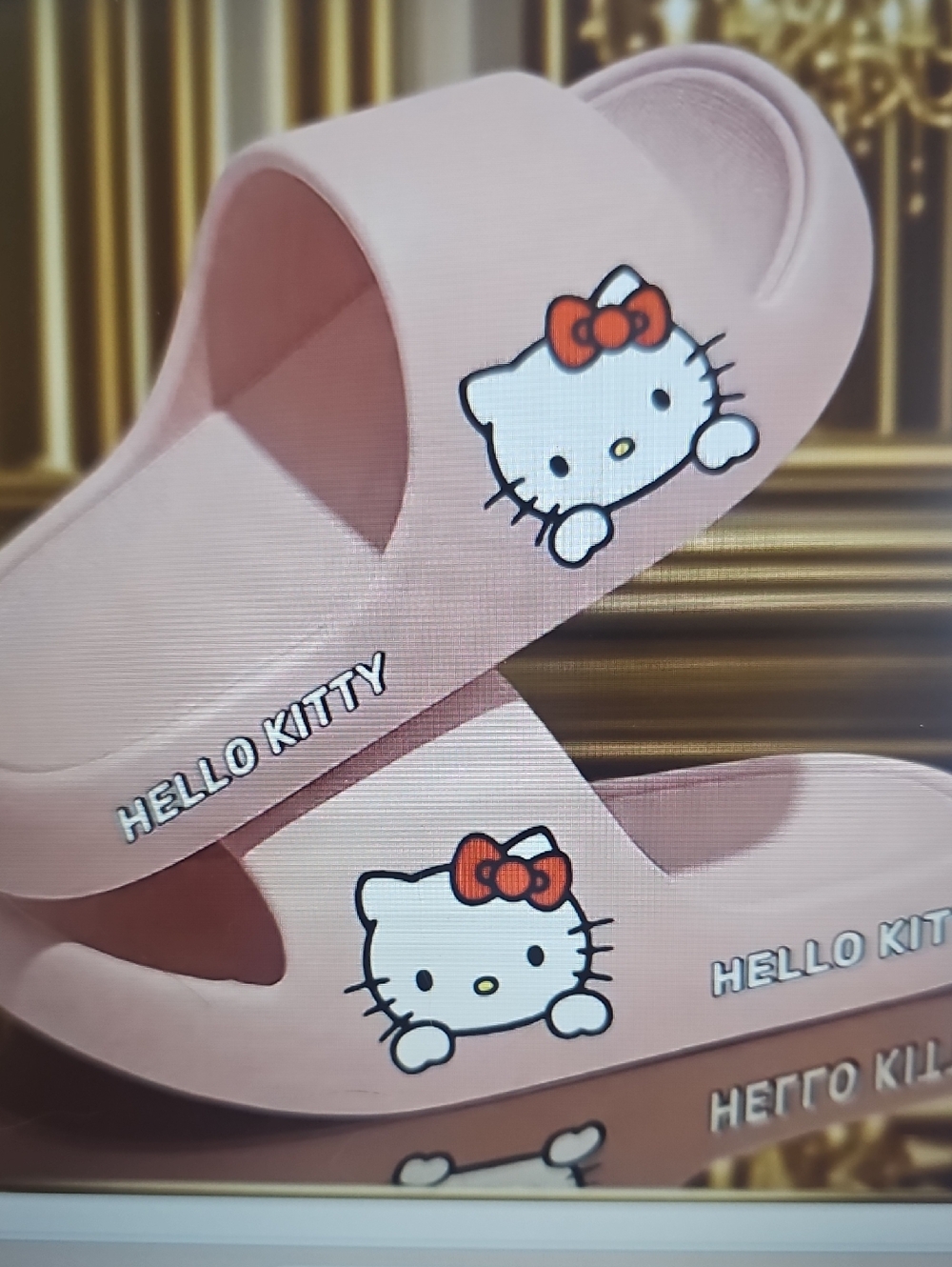 NIB Authentic Sanrio Hello Kitty Pink Slide Sandals Size 8.5 to 9.5